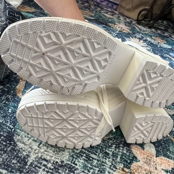 NWOT Converse White Western Heel Lace-Up Platform Ankle Boots - Picture 4 of 9